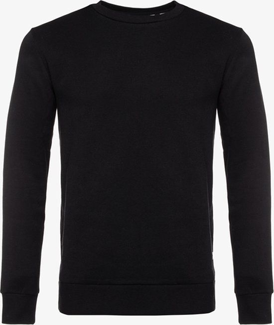 Heren sweater - Zwart - Maat XL - Katoen - Lange mouw - Regular Fit - Casual