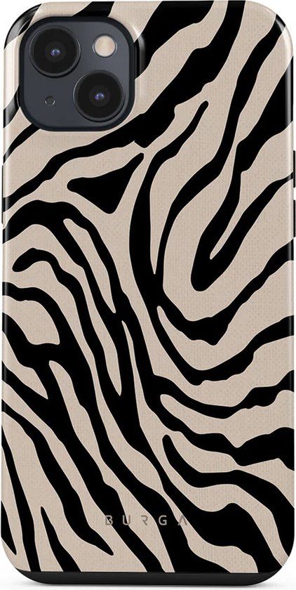 Burga Tough Case iPhone 14 - Meerkleurig Zebra Back Cover