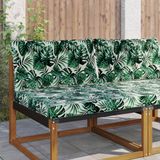 vidaXL Buitenbankkussen Polyester Bladpatroon 80 x 68,5 cm