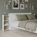 CBA Bed Brug Clyde - 144x22x88cm - Wit/Eikdecor