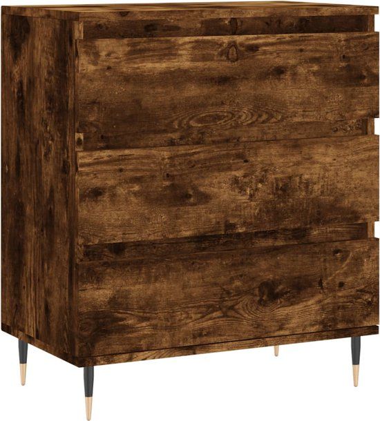 VidaXL Dressoir 60x35x70 cm bewerkt hout gerookt eikenkleurig