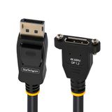StarTech.com 1m Panel Mount DisplayPort Kabel - 4K x 2K - DisplayPort 1.2 Verlengkabel Male to Female - DP Adapterkabel met DP Connector voor Paneelmontage - DP Extender Kabel (DPPNLFM3)