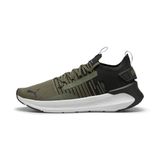 PUMA Softride Symmetry Fuzion hardloopschoenen, uniseks, Loden Groen PUMA Zwart Veer Grijs, 44 EU