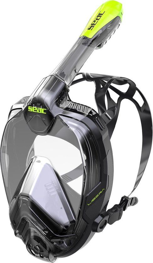 Seac Libera Geïntegreerd Snorkelmasker - Zwart/Groen - L/XL