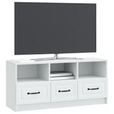 vidaXL TV Kast met lade Wit 102 x 34,5 x 47 cm Bewerkt hout