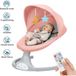 Insma Kimbosmart Transat Automatique Avec Moustiquaire Musique Télécommande Chaise Berçante 65x65x71.5cm Meubles Bébé Rose