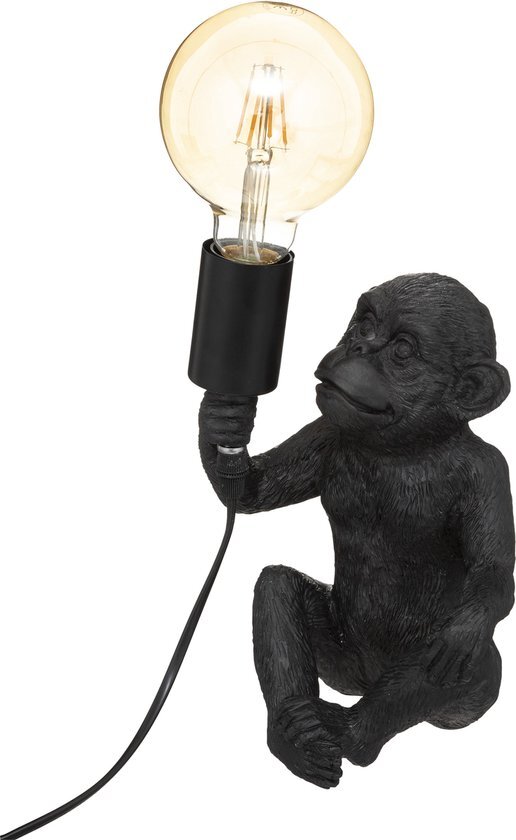 Atmosphera Black Monkey Tafellamp - Aap - H24.5 - Zwart - E27