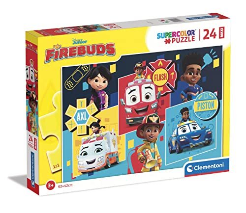 Clementoni - Supercolor Puzzel-Firebuds-24 stuks kinderen 3 jaar, puzzel cartoons-Made in Italy, meerkleurig, 24244