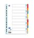 Oxford Strong-Line Kartonnen tabbladen 1-10, 10-delig, A4, met kunststof folie, rood/oranje/blauw/geel/groen