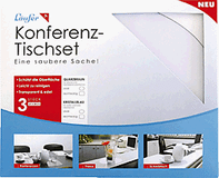 Läufer 32645 Placemat, rechthoekig, transparant, 25 x 30 cm, kristalblauw