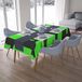 Bonamaison Tafelkleed, Anti-Mold, Sneldrogend, Waterdicht, 100% Polyester Tafellaken, Neon groene rook, 140 x 200 Cm
