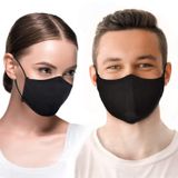 2 Stuks Herbruikbare Beschermmaskers - 100% Katoen, Drie Lagen, Verstelbare Elastiek