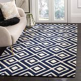 Safavieh Vloerkleed Verity handgemaakt wol 122 x 183 cm Donkerblauw Klassiek
