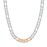 Lulu & Jane Gourmette schakelketting 43 cm zilverkleurig