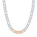 Lulu & Jane Gourmette schakelketting 43 cm zilverkleurig