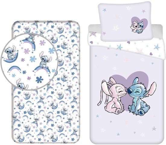4KidsOnly Lilo & Stitch Dekbedset - Eenpersoons - Katoen - Meerkleurig