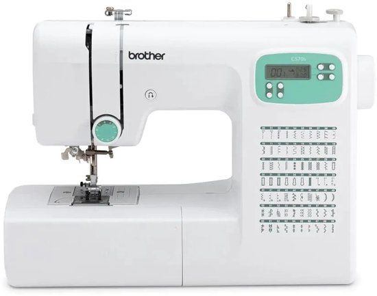 Brother CS70S - Elektrische Naaimachine - Wit/Mintgroen - 70 Steken