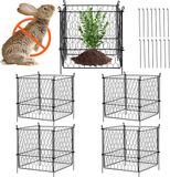 Vevor Set van 5 Plantenbescherming Plantenkooi Tuindraad 340x340x315mm Metaal