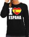 Bellatio Decorations I love Espana supporter sweater / trui voor dames - zwart - Spanje landen truien - Spaanse fan kleding dames M