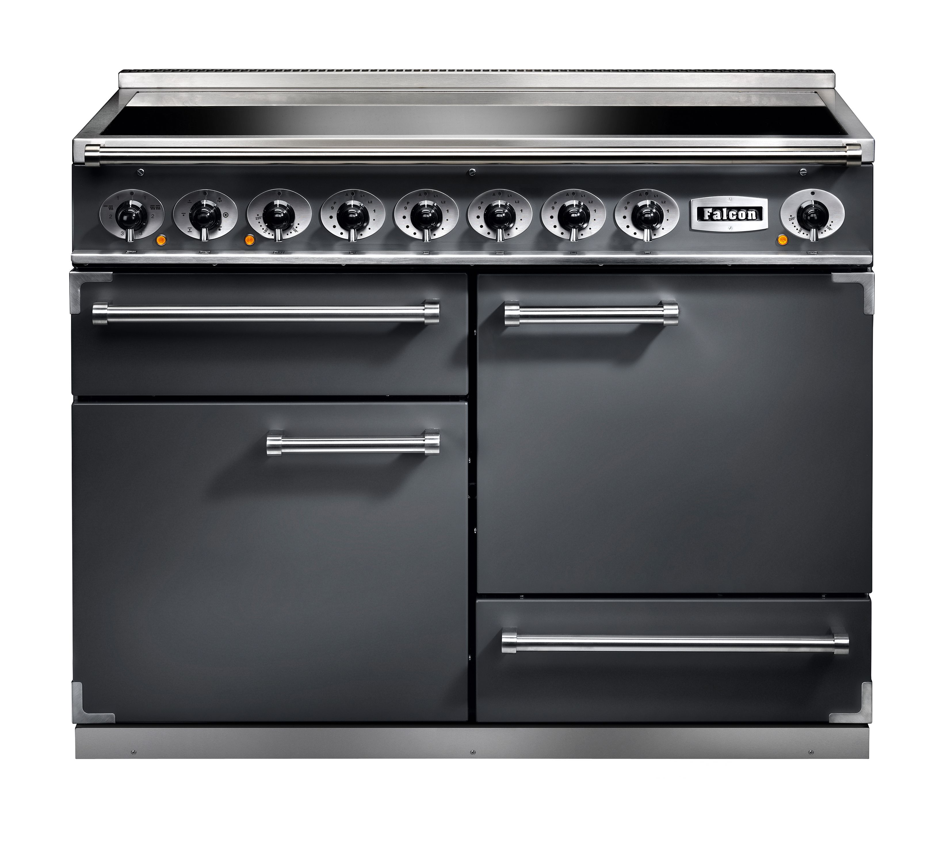 Falcon 1092 Deluxe Induction Range Cooker - Slate - 5 Zone Induction Hob - A Rated