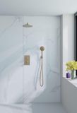 FortiFura Calvi inbouw regendoucheset – Ø25 cm hoofddouche – 3-standen ronde handdouche – gladde slang – Messing geborsteld