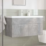 Maison Exclusive - Meuble sous lavabo avec lavabo intégré et mitigeur, couleur béton
