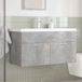 Maison Exclusive - Meuble sous lavabo avec lavabo intégré et mitigeur, couleur béton