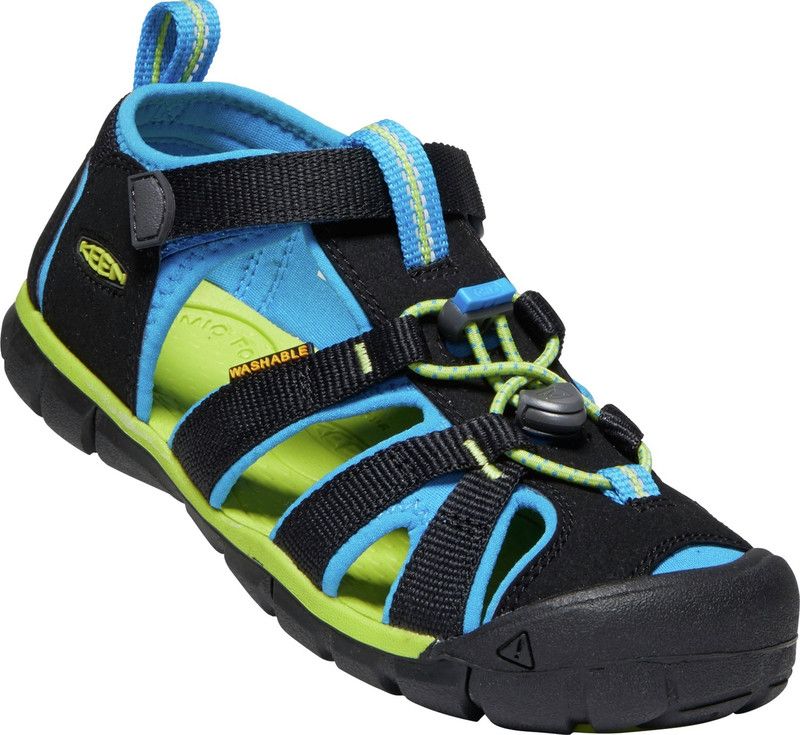 KEEN Seacamp II CNX Sandalen Jongeren - black/brilliant blue 2020 US 2 | EU 34
