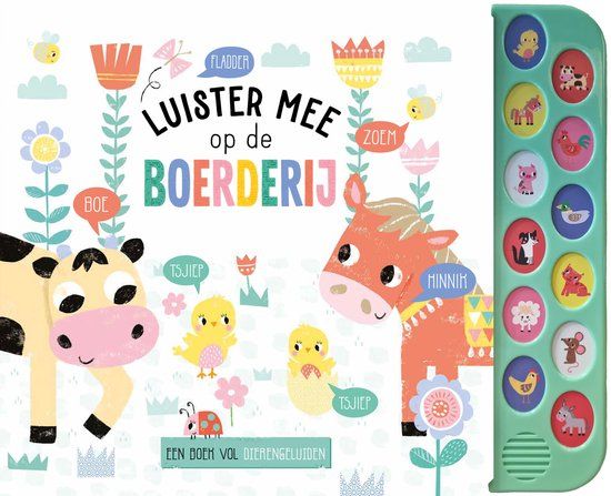 Luister Rebo Productions Luister mee op de boerderij: Een boek vol dierengeluiden - Hardcover - 18 april 2024