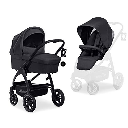 hauck Kinderwagen Saturn R Duoset Melange Black zwart