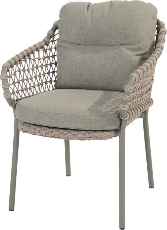 4 Seasons Jura Stapelbare Tuinstoel - Olive - 1 Stuk