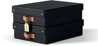 Leitz Puro Middelgrote Lage Opbergdoos met Deksel - Set van 2 - 8L - Zwart