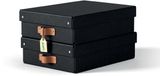 Leitz Puro Boîte de rangement basse de taille moyenne avec couvercle - Lot de 2 - 8L - Noir