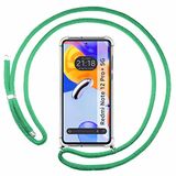 Tumundosmartphone Transparante beschermhoes voor Xiaomi Redmi Note 12 Pro+ Plus 5G met watergroen koord