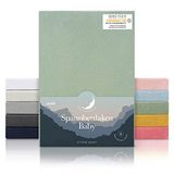 Laleni Jersey Baby/Kind Hoeslaken - Actief Ademend - Oeko-Tex Certificeerd - Babybed, Wieg, Kinderbed 40 x 90 x 10cm, zomergroen, set van 2