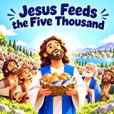 Jesus Feeds the Five Thousand: A Bible Story for Kids: A Story of the Loaves and Fish, Faith, Sharing, and God’s Love