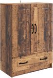 vidaXL Dressoir met lade Oud hout 66 x 34,5 x 92 cm Bewerkt hout