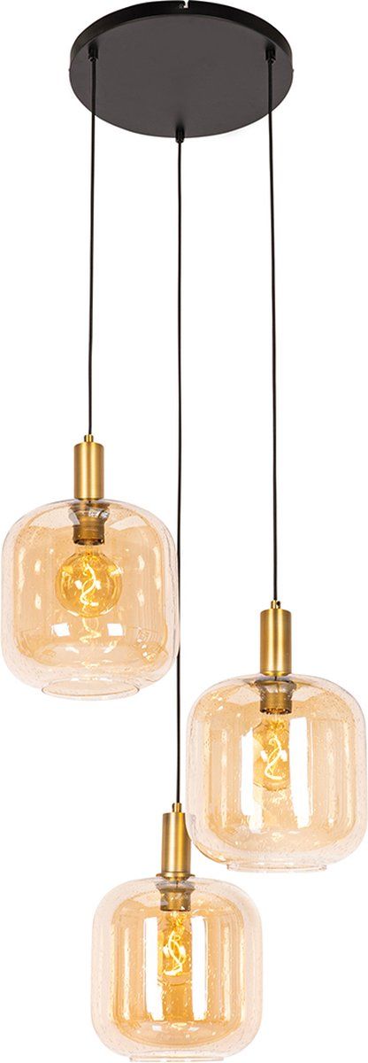 QAZQA Zuzanna - Design Hanglamp - 3 Lichts - Ø 50 cm - Oranje