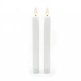 Merkloos Relaxdays LED dinerkaarsen - 2 stuks - met ribbels - wit