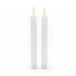 Merkloos Relaxdays LED dinerkaarsen - 2 stuks - met ribbels - wit