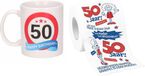 Bellatio Decorations Shoppartners Bv Cadeau set voor 50e verjaardag - Koffie mok en funny Wc-rol - Voor vrouwen van 50
