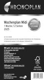 Chronoplan 50545 Agendavulling 2025, Weekplanner, Midi (96 x 172 mm)