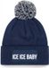 Bellatio Decorations Ice ice baby muts met pompon - unisex - one size - Navy - wintermuts