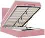 vidaXL lit plateforme avec matelas et LED 120x200cm velours rose