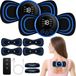 Senza Marchio Mini nekmassageapparaat, draagbare massager, 8 standen, 19 posities, EMS-massageapparaat, 4 massagekussentjes