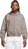 Nike Sportswear Studio Fleece Oversized Full-zip Hoodie Ecru Kinderen Unisex