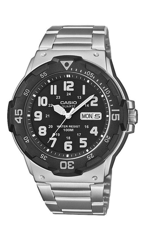 CASIO MRW-200HD-1BVEF - Heren Horloge - Zwart - RVS - 45 mm