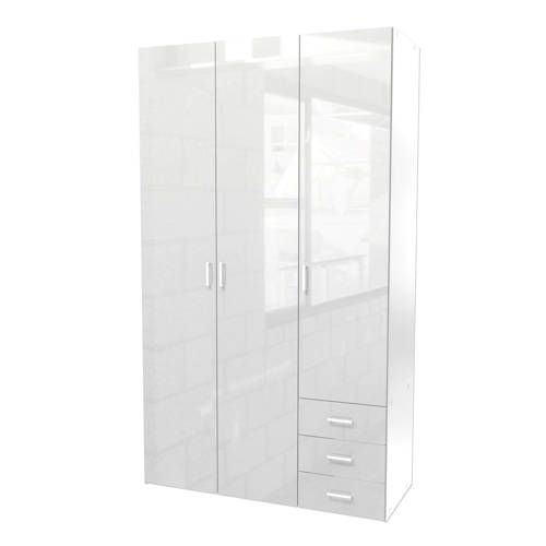 W W Space 3-deurs kledingkast - wit