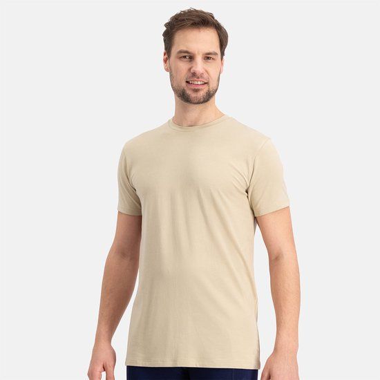 Bamboo Basics T-shirts Ruben ronde hals (2-pack) - Khaki - L