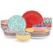 Vancasso Service de table, 24 pièces, vaisselle colorée en porcelaine, pour 6 personnes
